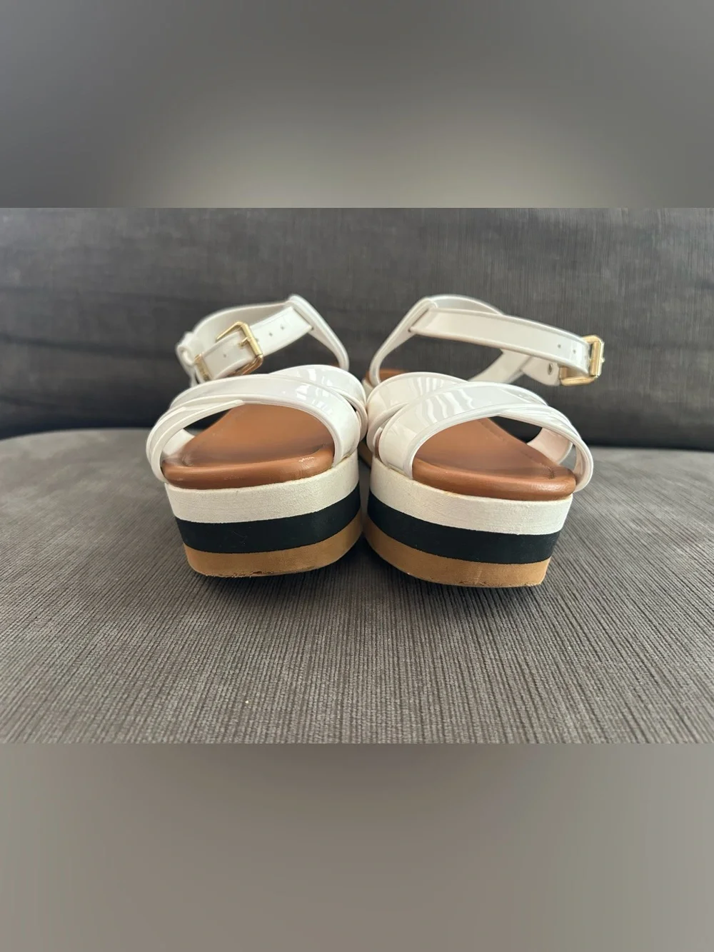 Fendi White Hydra Jelly Platform Sandals Size 39.5 (9.5)